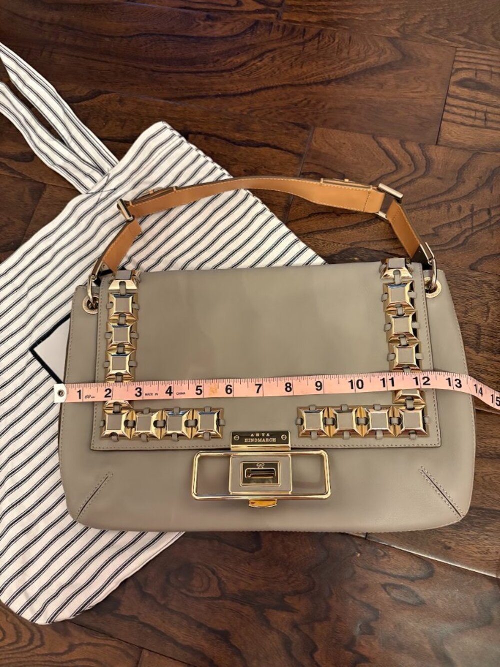 NEVER USED ANYA HINDMARCH GREY SHOULDER BAG